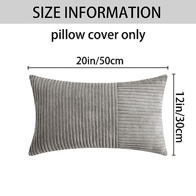 Throw Pillow Covers Set of 4 Modern Strip Decorative Couch Bed 12x20&18x18 Inch