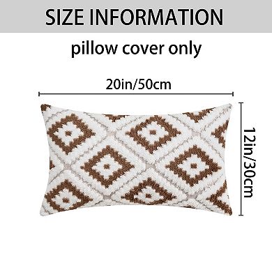 4Pcs Soft Short Plush Decorative Luxury Style Throw Pillow Covers 12x20&18x18 Inch
