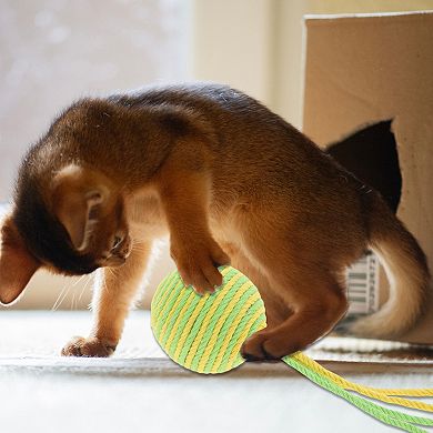 Cat Playing Ball, Interactive Cat Balls, Safe Teeth Cleaning Cat Chew Balls 5.91"x1.97"