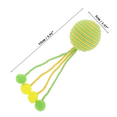 Cat Playing Ball, Interactive Cat Balls, Safe Teeth Cleaning Cat Chew Balls 5.91"x1.97"