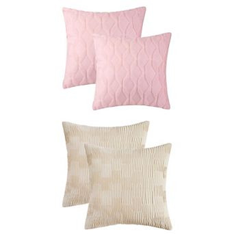 Set of 4 Soft Decorative Throw Pillow Covers Luxury Style Cushion Pillow Cover 18x18 Inch