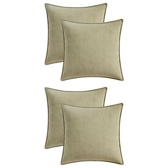 Couch Throw Pillow Covers Set of 4, Decorative Soft Chenille Covers 18x18&20x20 Inch