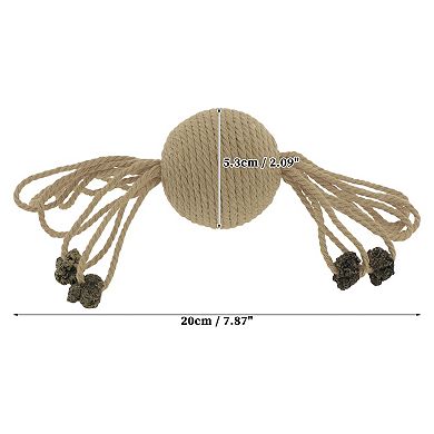 Cat Playing Ball with Galls Fruit, Interactive Safe Teeth Cleaning Cat Chew Balls 7.87"x2.09"