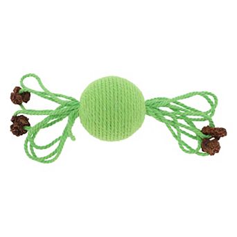 Cat Playing Ball with Galls Fruit, Interactive Safe Teeth Cleaning Cat Chew Balls 7.87"x2.09"