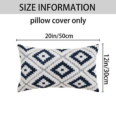4Pcs Soft Short Plush Decorative Luxury Style Throw Pillow Covers 12x20&20x20 Inch