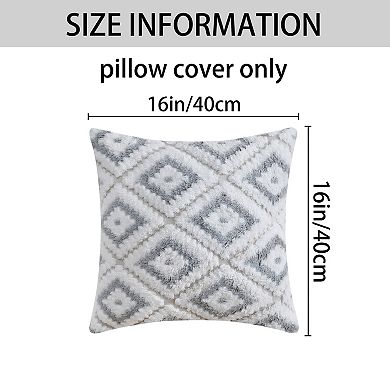 4Pcs Soft Short Plush Decorative Luxury Style Throw Pillow Covers 16x16&20x20 Inch