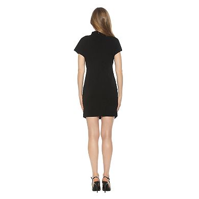 Women's ALEXIA ADMOR Draped Mockneck Mini Dress