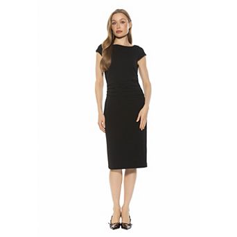 Women's ALEXIA ADMOR Boatneck Cap Sleeve Sheath Dress