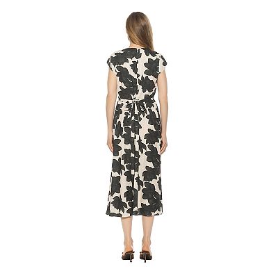 Women's ALEXIA ADMOR Cap Sleeve Fit & Flare Midi Dress