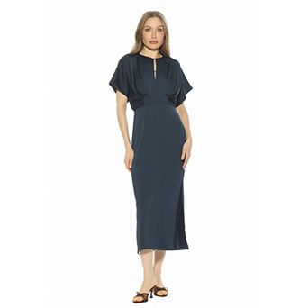 Women's ALEXIA ADMOR Draped Sleeve Midi Dress