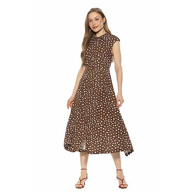 Women's ALEXIA ADMOR Collared Button Down Midi Dress