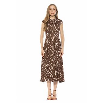 Women's ALEXIA ADMOR Collared Button Down Midi Dress