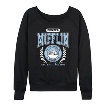Women's The Office Dunder Mifflin Collegiate French Terry Long Sleeve Tee
