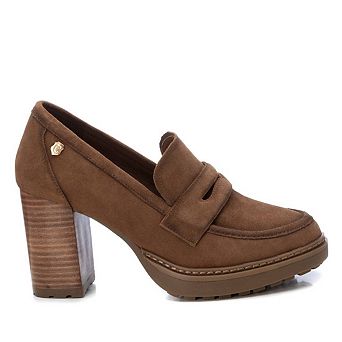 Carmela Women's suede leather heeled loafers 161137