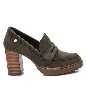Carmela Women's suede leather heeled loafers 161137