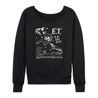 Women's Disney's E.T. the Extra-Terrestrial Collage French Terry Long Sleeve Tee