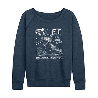 Women's Disney's E.T. the Extra-Terrestrial Collage French Terry Long Sleeve Tee