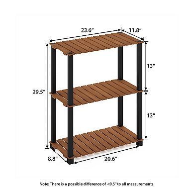 Furinno 23.6" x 11.8" x 29.5" 3-Tier Patio Display Shelf Plant Stand