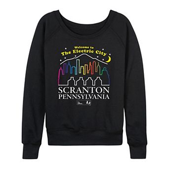 Women's The Office The Electric City Scranton Pa French Terry Long Sleeve Tee
