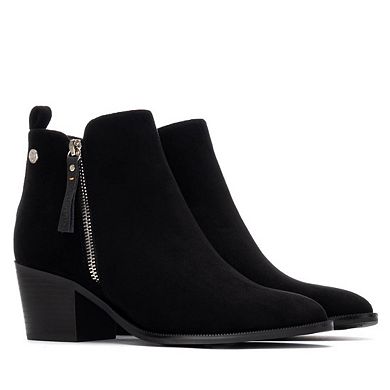 Refresh Women's Block Heel Suede Ankle Booties 173180