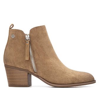 Refresh Women's Block Heel Suede Ankle Booties 173180