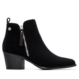 Refresh Women's Block Heel Suede Ankle Booties 173180
