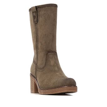 Women's Suede Block Heel Boots Refresh Collection By XTI 173040