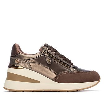 XTI Women's Side Zipper Wedge Sneakers 144382