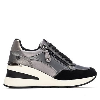 XTI Women's Side Zipper Wedge Sneakers 144382