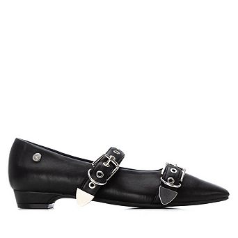 XTI Women's Pointed Toe Mary Jane Ballet Flats 144266