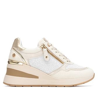 XTI Women's Side Zipper Wedge Sneakers 144379