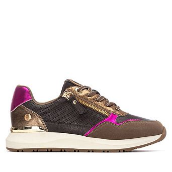 XTI Women's Side Zipper Casual Sneakers 144218