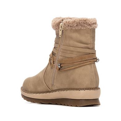 Refresh Women's Synthetic Shearling Lined Ankle Booties 173251