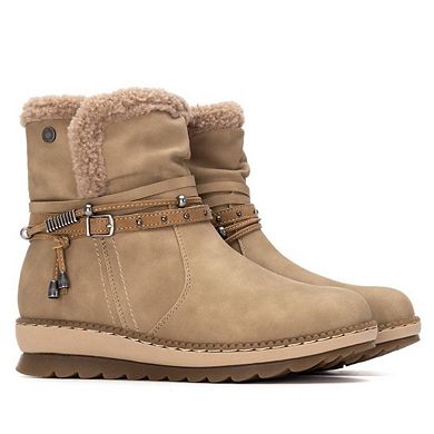 Refresh Women's Synthetic Shearling Lined Ankle Booties 173251