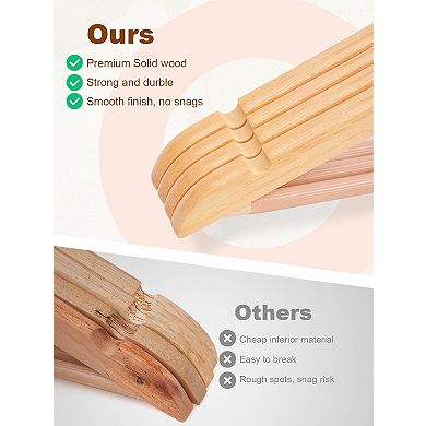 HOUSE DAY Premium Coat & Suit Heavy Duty Wooden Hangers 20 Pack