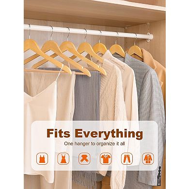 HOUSE DAY Premium Coat & Suit Heavy Duty Wooden Hangers 20 Pack