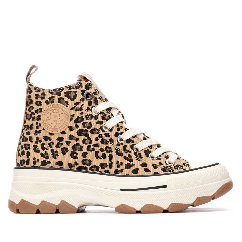 靴 archive Roen Leopard High Top Sneakers Refresh Women's Casual High Top Sneakers 173055