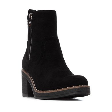 Refresh Women's Side Zipper Suede Booties 173038