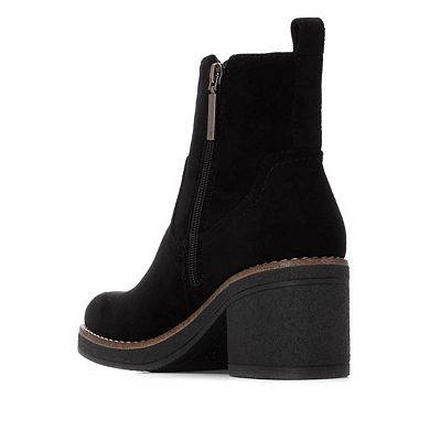 Refresh Women's Side Zipper Suede Booties 173038