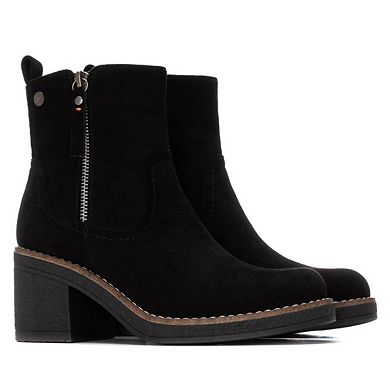 Refresh Women's Side Zipper Suede Booties 173038