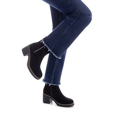 Refresh Women's Side Zipper Suede Booties 173038