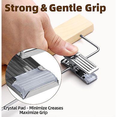 HOUSE DAY Premium Solid Lotus Wood Hangers for Pants & Skirts with Adjustable Clips 25 Pack