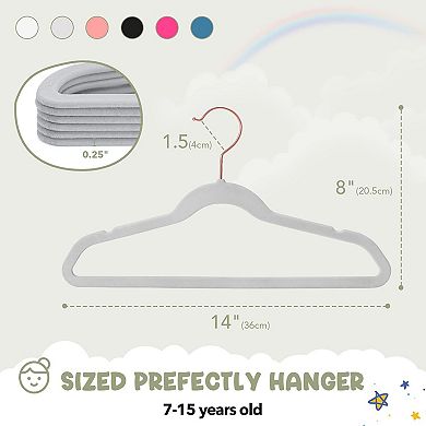 HOUSE DAY 14 Inch Kids Velvet Hangers 60 Pack