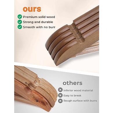 HOUSE DAY Premium Coat & Suit Heavy Duty Wooden Hangers 20 Pack