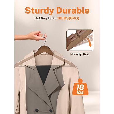 HOUSE DAY Premium Coat & Suit Heavy Duty Wooden Hangers 20 Pack