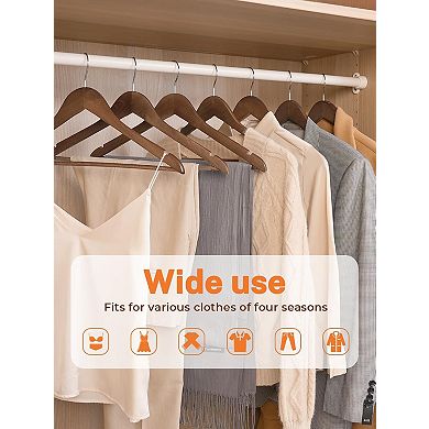 HOUSE DAY Premium Coat & Suit Heavy Duty Wooden Hangers 20 Pack