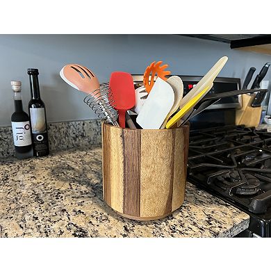 Rotating Lazy Susan Utensil Holder