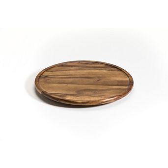 Kalmar Home Solid Acacia Wood Smooth Turning Lazy Susan 18" in Diameter