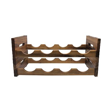 Solid Acacia Stackable Wine Rack