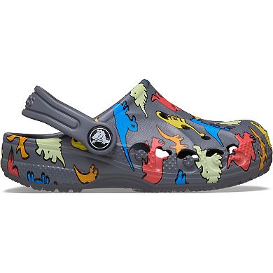 Crocs Baya Toddler Dinosaur Print Clogs